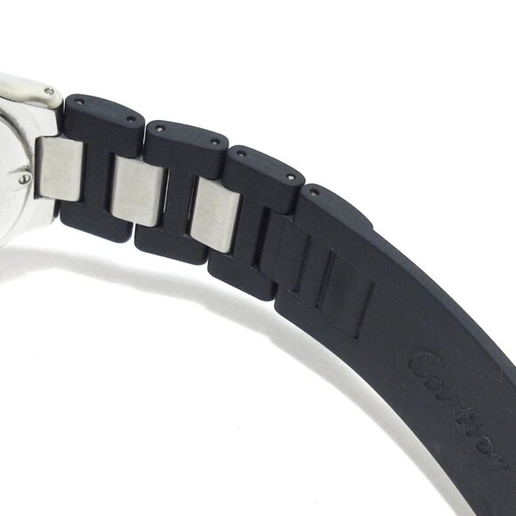 Auth Cartier Must 21 Vantean Autoscaph W10147U2 5****** Black Silver Wrist Watch - Picture 10 of 12